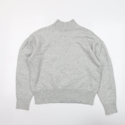 Marks and Spencer Womens Grey High Neck Polyester Pullover Jumper Size M