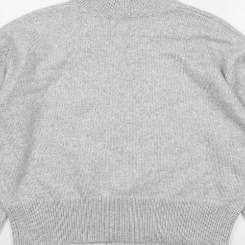 Marks and Spencer Womens Grey High Neck Polyester Pullover Jumper Size M