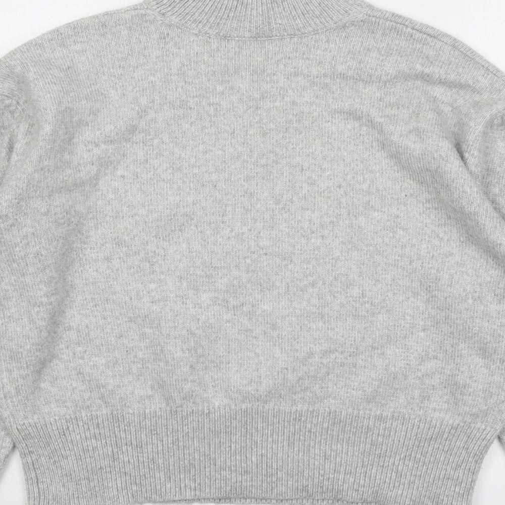 Marks and Spencer Womens Grey High Neck Polyester Pullover Jumper Size M