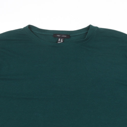 New Look Womens Green Round Neck Polyester Pullover Jumper Size 14
