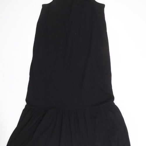 Mango Womens Black 100% Cotton Maxi Size XS Halter Tie