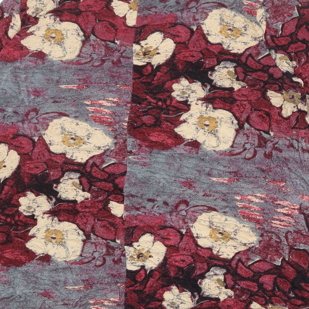 Saloos Womens Multicoloured Geometric Viscose Basic Blouse Size 18 Boat Neck