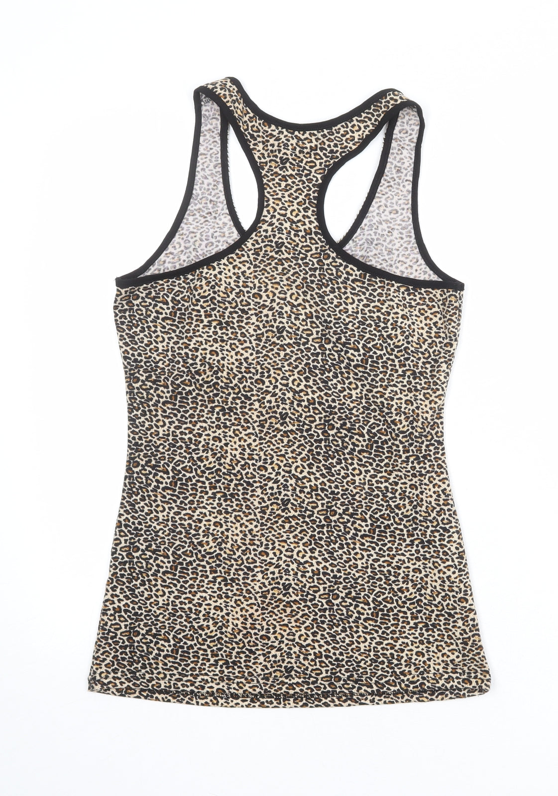 Quiz Womens Multicoloured Animal Print Polyester Basic Tank Size M Scoop Neck - Leopard Print