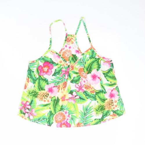 Debenhams Womens Multicoloured Floral Polyester Camisole Tank Size 10 V-Neck