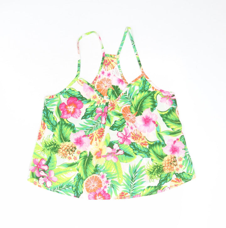 Debenhams Womens Multicoloured Floral Polyester Camisole Tank Size 10 V-Neck