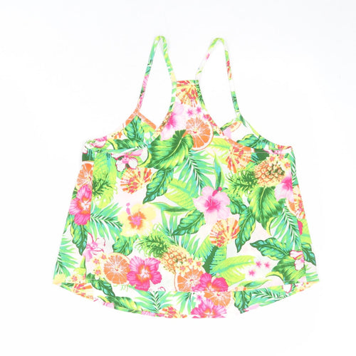 Debenhams Womens Multicoloured Floral Polyester Camisole Tank Size 10 V-Neck
