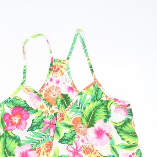 Debenhams Womens Multicoloured Floral Polyester Camisole Tank Size 10 V-Neck
