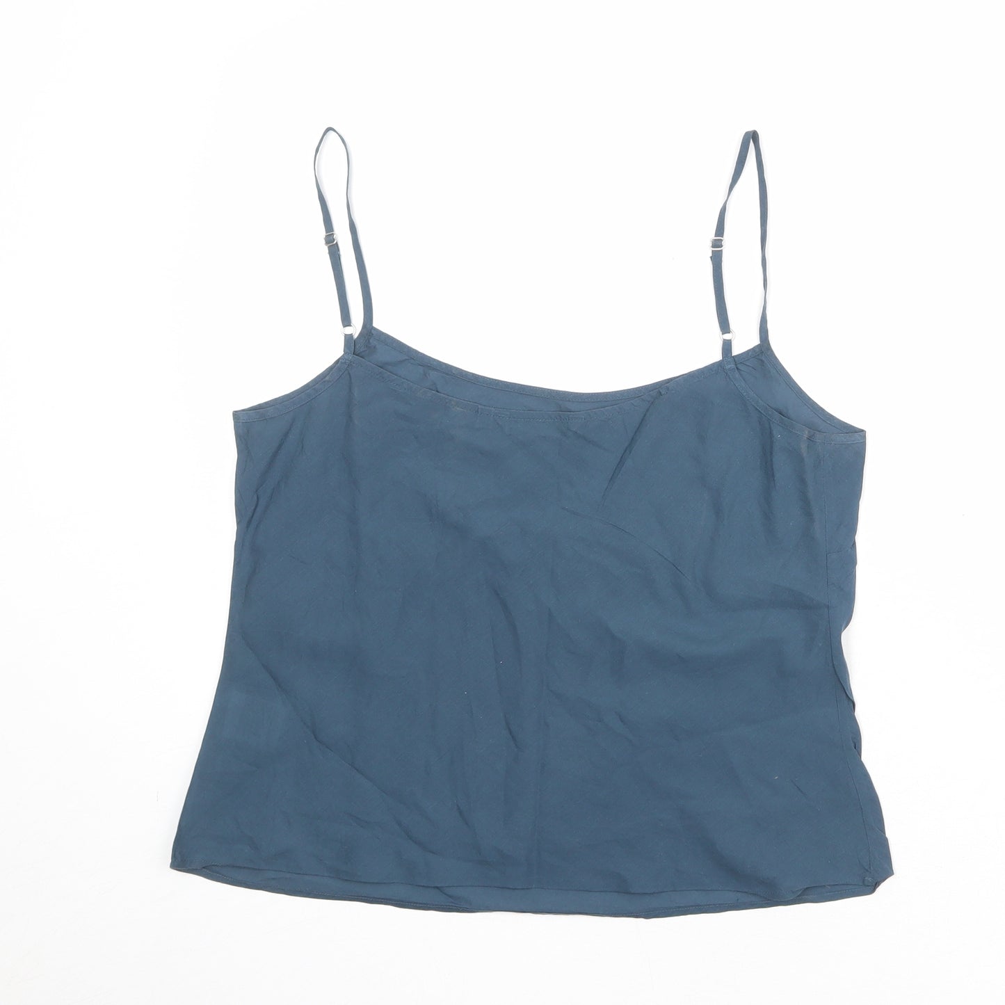 Boden Womens Blue Cotton Camisole Tank Size 14 Scoop Neck