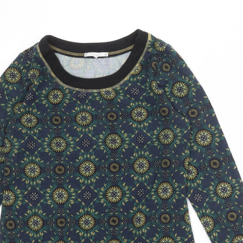 Lakeland Womens Multicoloured Geometric Polyester Jumper Dress Size M Round Neck Pullover