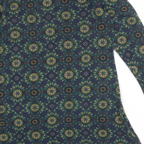 Lakeland Womens Multicoloured Geometric Polyester Jumper Dress Size M Round Neck Pullover
