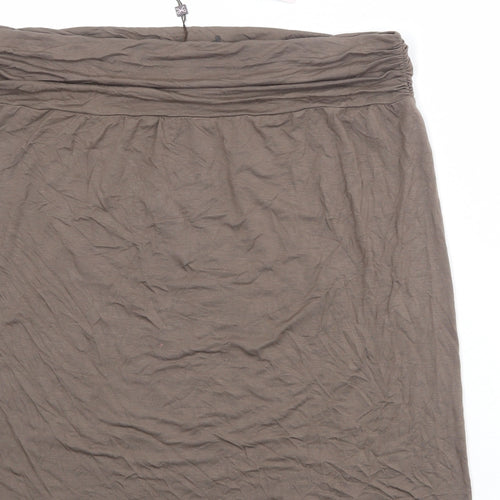Phase Eight Womens Brown Viscose A-Line Skirt Size L