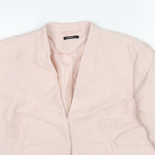 Roman Womens Pink Jacket Blazer Size 16