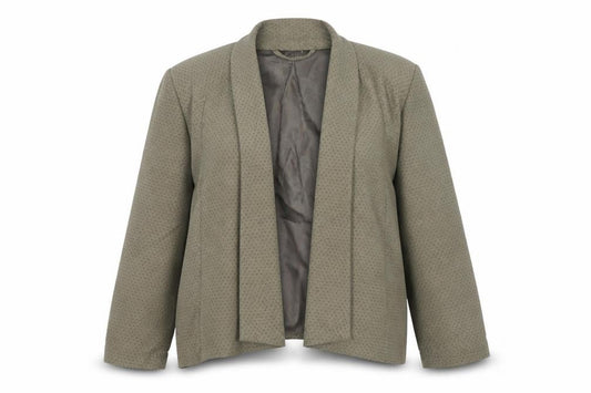 Front view of Next women’s grey jacket, size UK 10