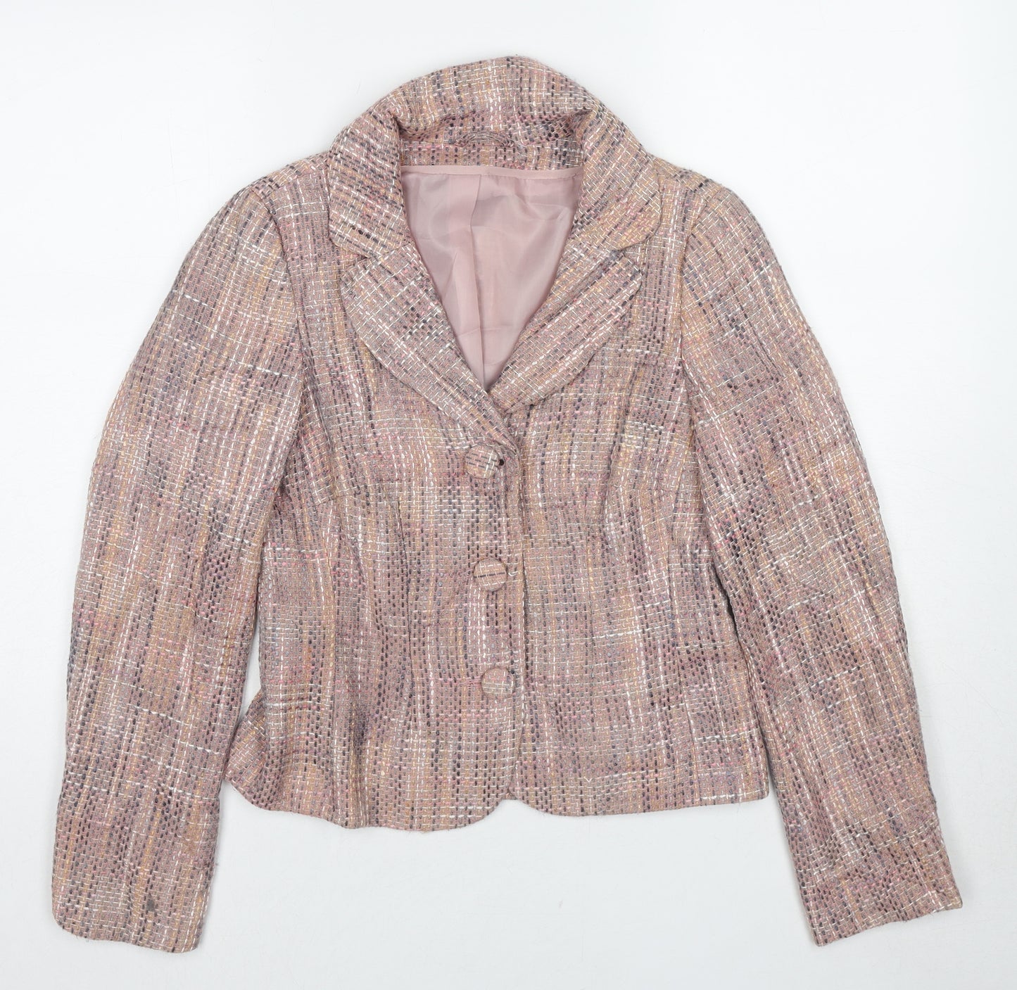 Dorothy Perkins Womens Pink Jacket Blazer Size 14 Button