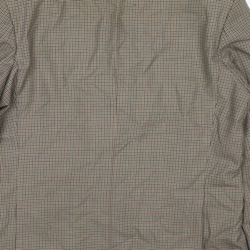 Mr Harry Mens Beige Geometric Polyester Jacket Blazer Size 46 Regular