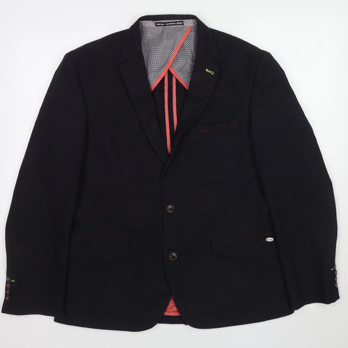 Sawyers+ Hendricks London Mens Blue Polyester Jacket Suit Jacket Size 44 Regular
