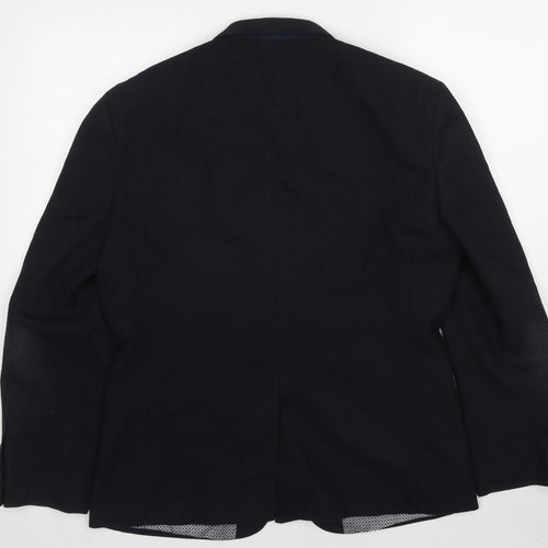 Sawyers+ Hendricks London Mens Blue Polyester Jacket Suit Jacket Size 44 Regular