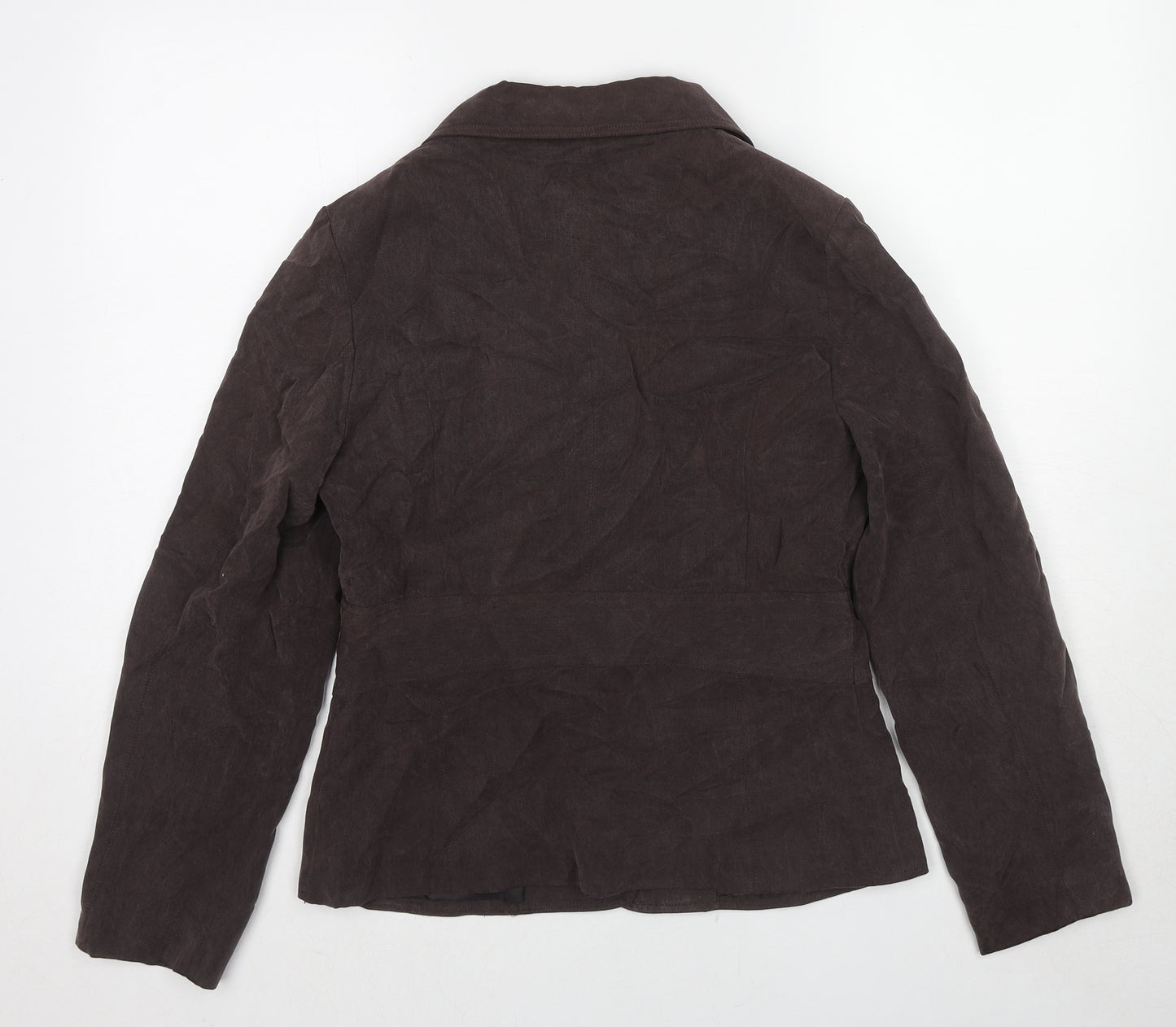 Vogue Womens Brown Jacket Blazer Size 10 Button