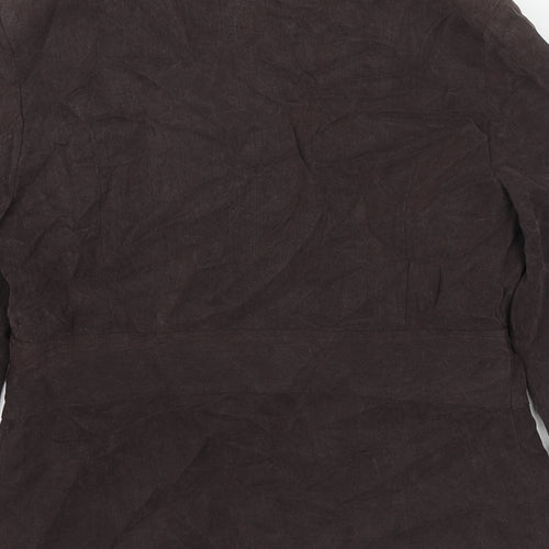 Vogue Womens Brown Jacket Blazer Size 10 Button