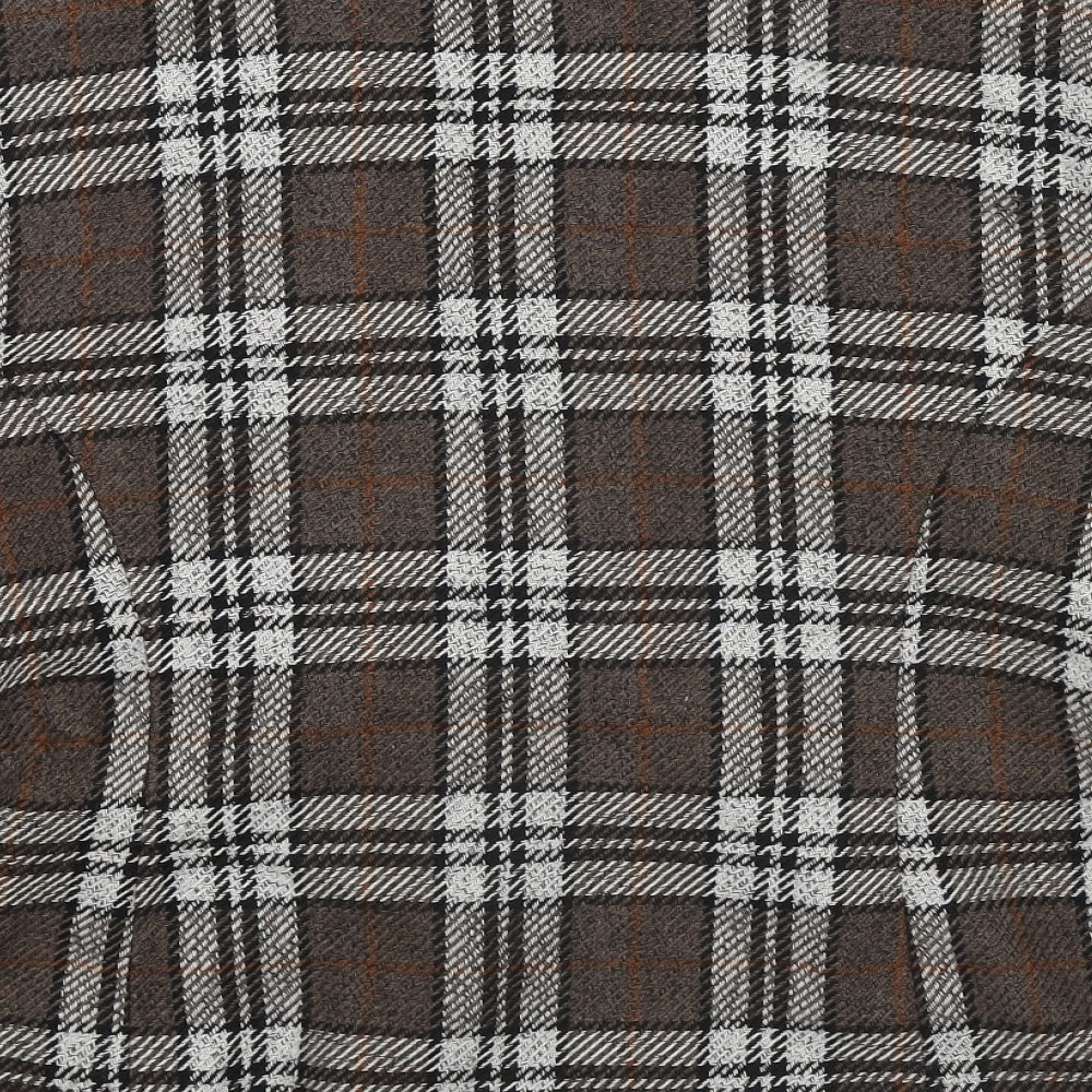 Spice Womens Brown Plaid Jacket Blazer Size 16 Buckle