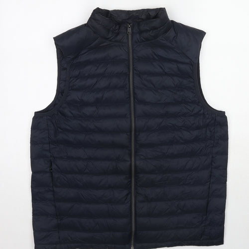 Marks and Spencer Womens Blue Gilet Jacket Size L Zip