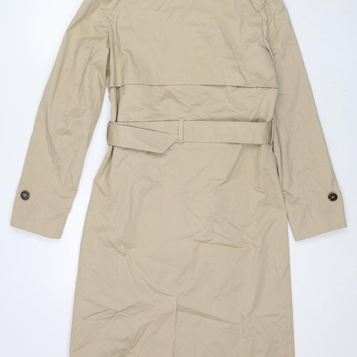 Marks and Spencer Womens Beige Trench Coat Coat Size 8 Button
