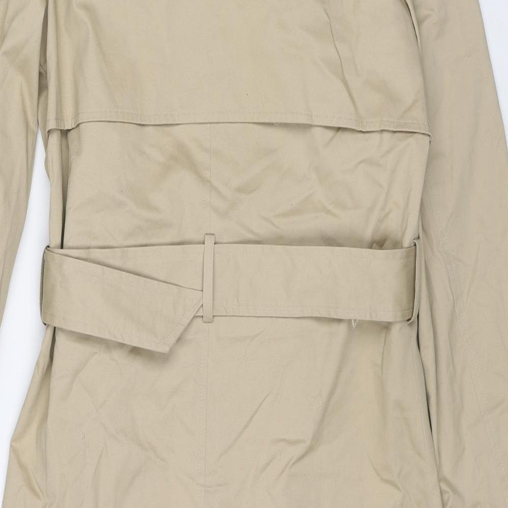 Marks and Spencer Womens Beige Trench Coat Coat Size 8 Button
