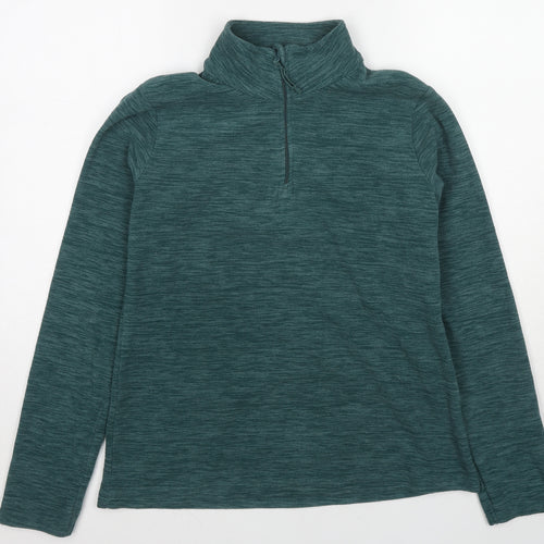 Mountain Warehouse Womens Green Polyester Pullover Sweatshirt Size 12 Zip