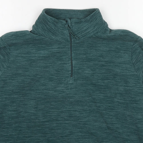 Mountain Warehouse Womens Green Polyester Pullover Sweatshirt Size 12 Zip