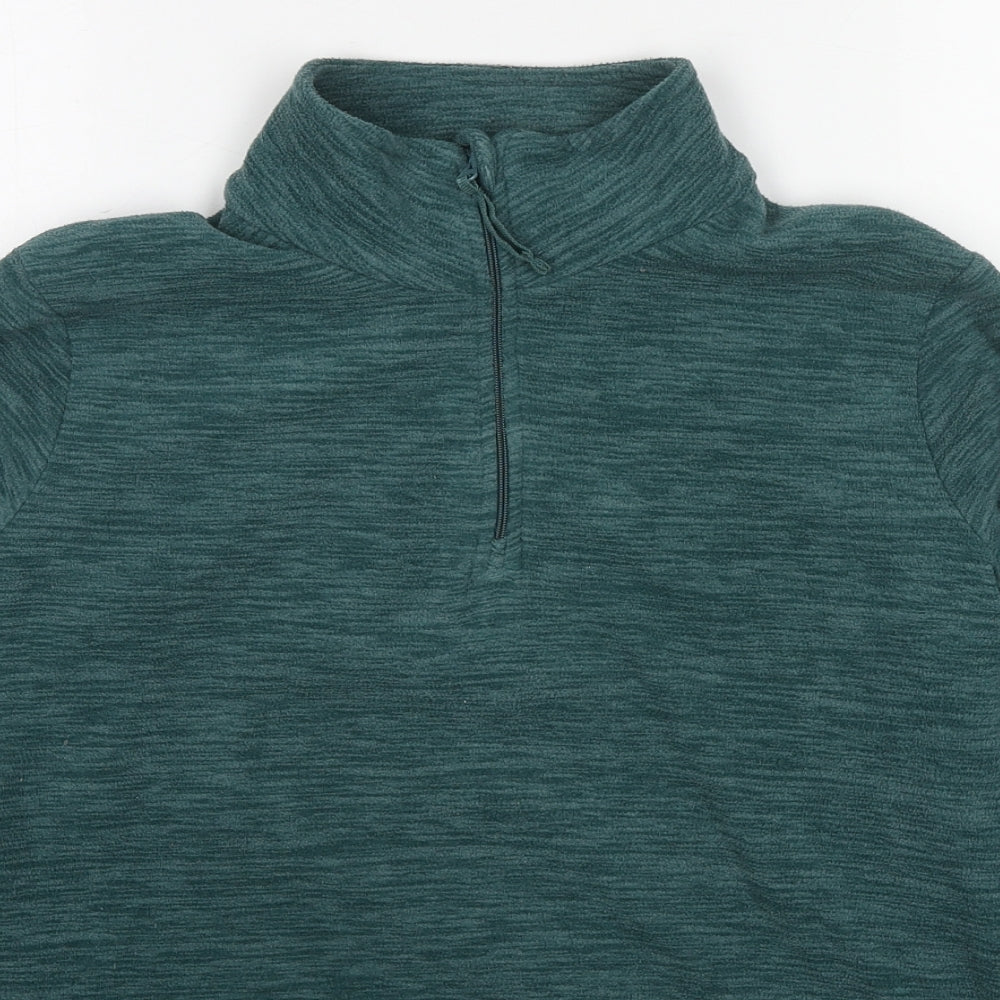 Mountain Warehouse Womens Green Polyester Pullover Sweatshirt Size 12 Zip