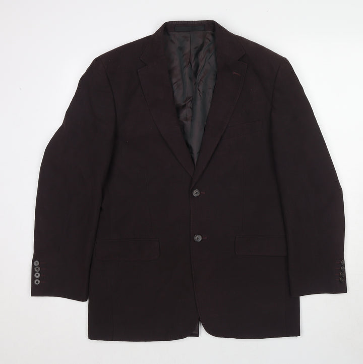 Marks and Spencer Mens Brown Polyester Jacket Suit Jacket Size 38 Regular