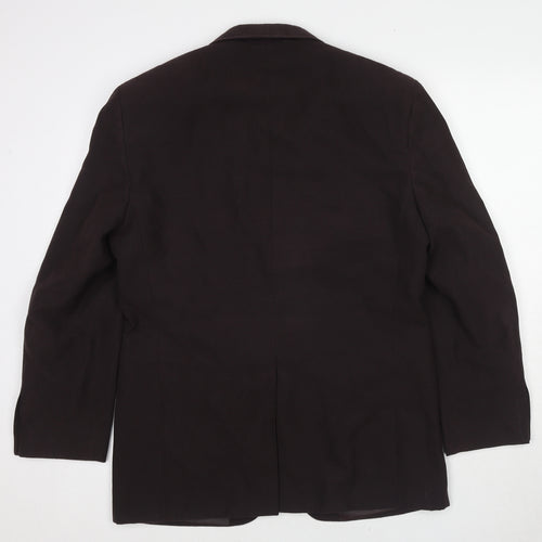 Marks and Spencer Mens Brown Polyester Jacket Suit Jacket Size 38 Regular