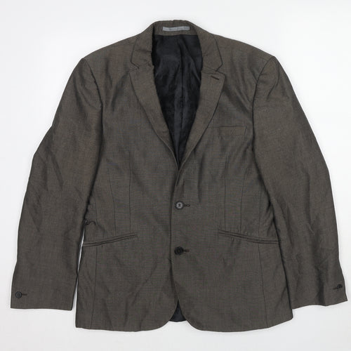 Red Herring Mens Grey Polyester Jacket Suit Jacket Size 38 Regular