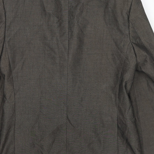 Red Herring Mens Grey Polyester Jacket Suit Jacket Size 38 Regular