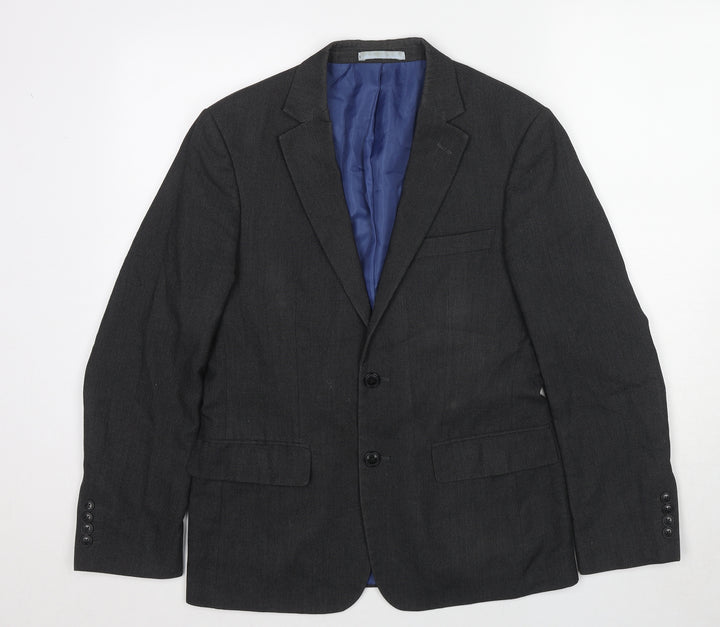 Marks and Spencer Mens Grey Polyester Jacket Suit Jacket Size 38 Regular