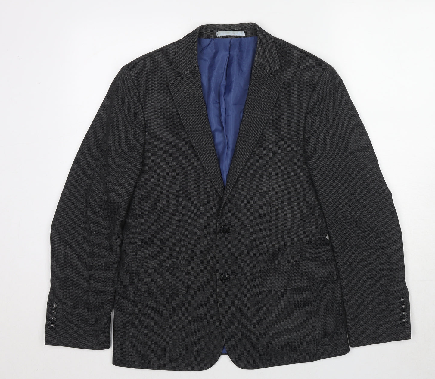 Marks and Spencer Mens Grey Polyester Jacket Suit Jacket Size 38 Regular