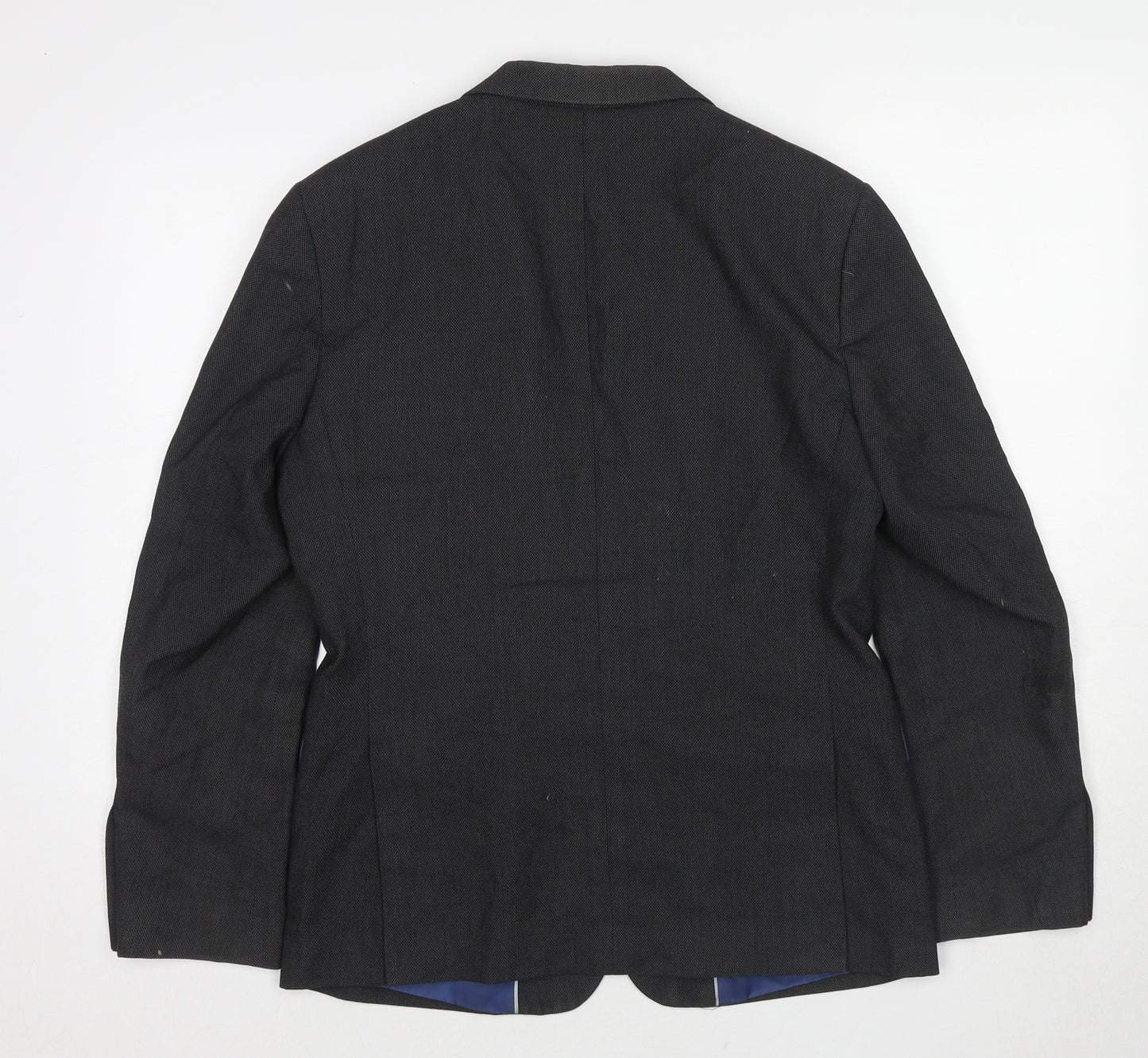 Marks and Spencer Mens Grey Polyester Jacket Suit Jacket Size 38 Regular