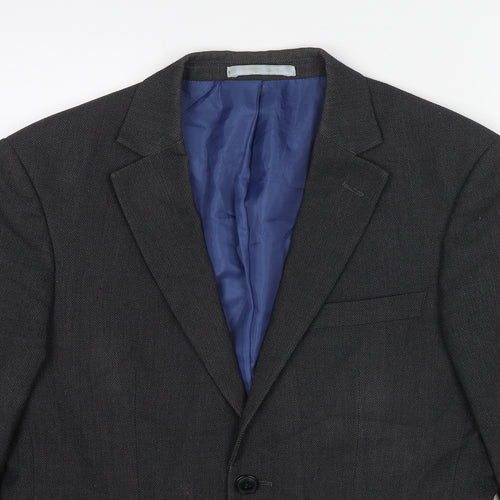 Marks and Spencer Mens Grey Polyester Jacket Suit Jacket Size 38 Regular