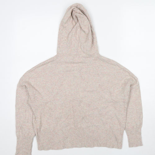 Cape Daisy Womens Beige Round Neck Cotton Pullover Jumper Size XS