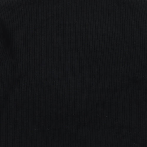 Marks and Spencer Womens Black High Neck Polyester Pullover Jumper Size L