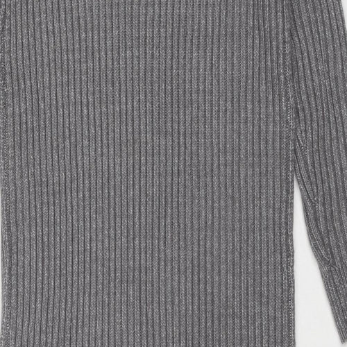 Marks and Spencer Womens Grey Polyester Jumper Dress Size S Round Neck Pullover