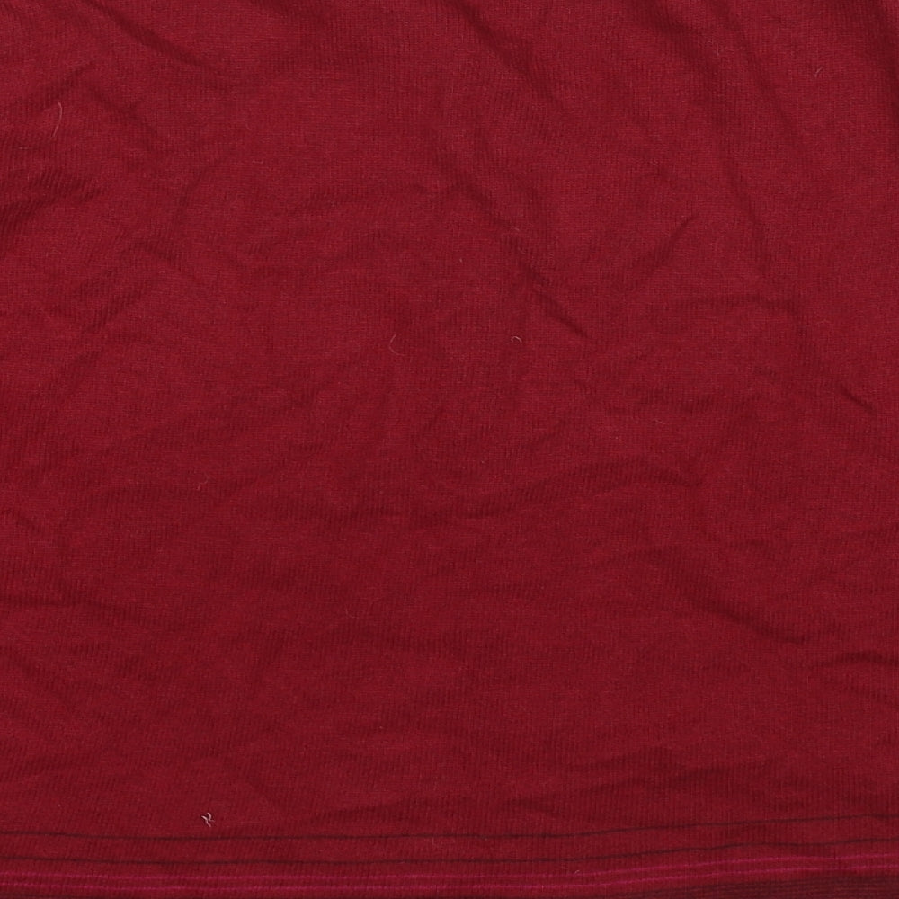 Benedetta.b. Womens Red Round Neck Wool Cardigan Jumper Size L