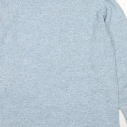 NEXT Womens Blue Round Neck Polyester Pullover Jumper Size M - Snowflake
