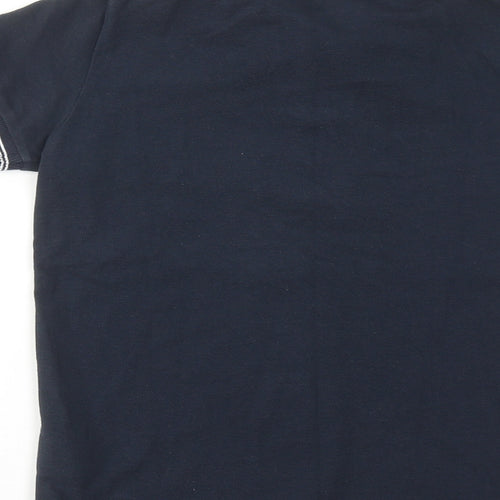 NEXT Boys Multicoloured Colourblock Cotton Basic Polo Size 6-7 Years Collared Button