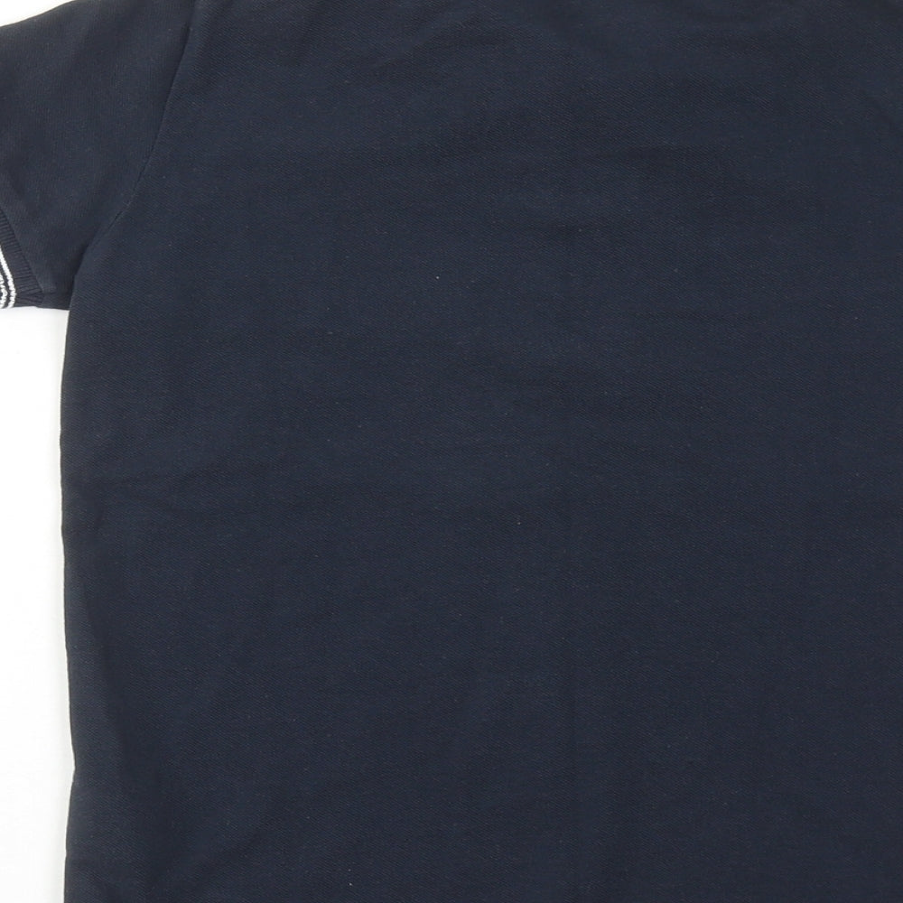 NEXT Boys Multicoloured Colourblock Cotton Basic Polo Size 6-7 Years Collared Button
