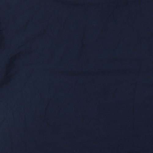 Marks and Spencer Mens Blue Colourblock Cotton Polo Size 3XL Collared Button