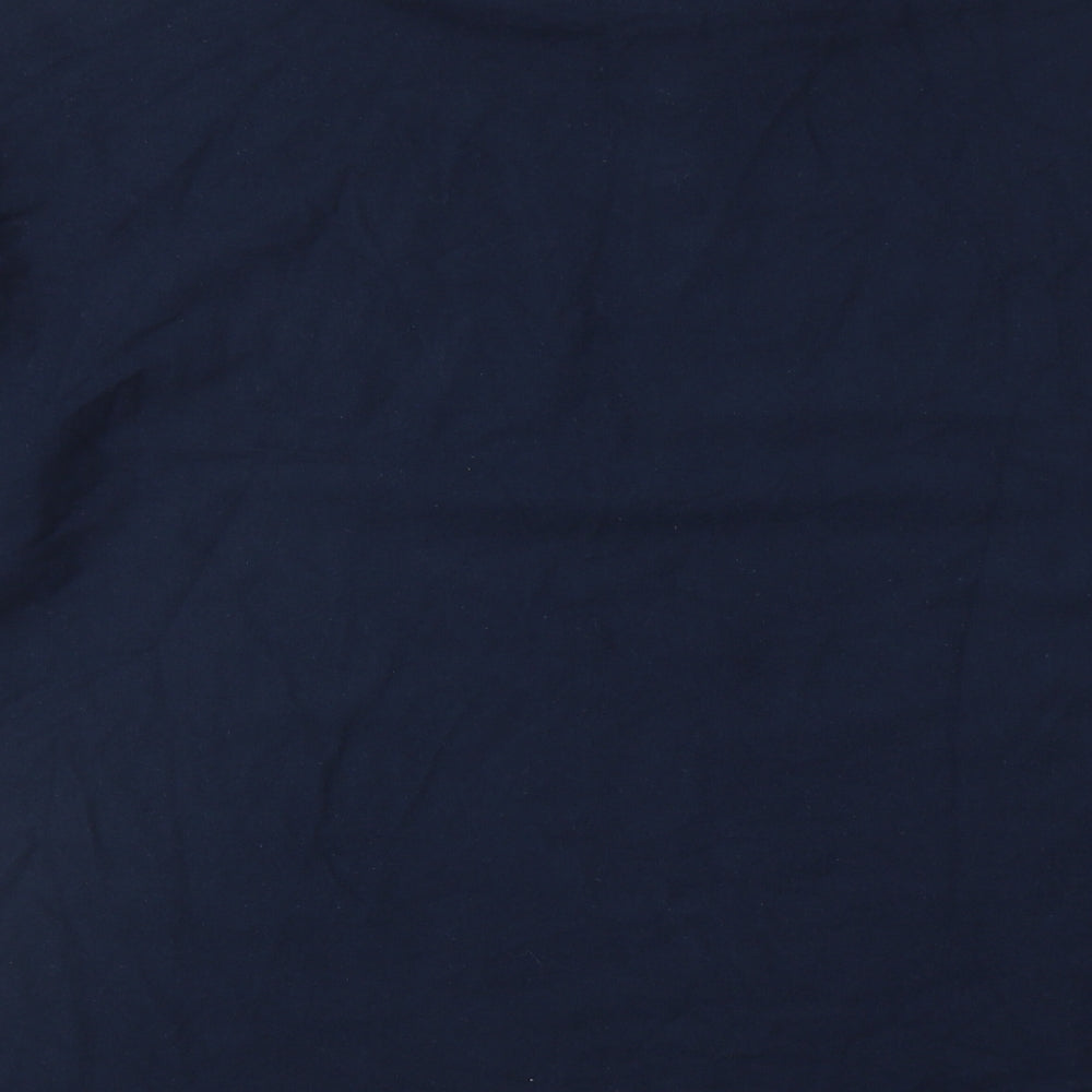 Marks and Spencer Mens Blue Colourblock Cotton Polo Size 3XL Collared Button
