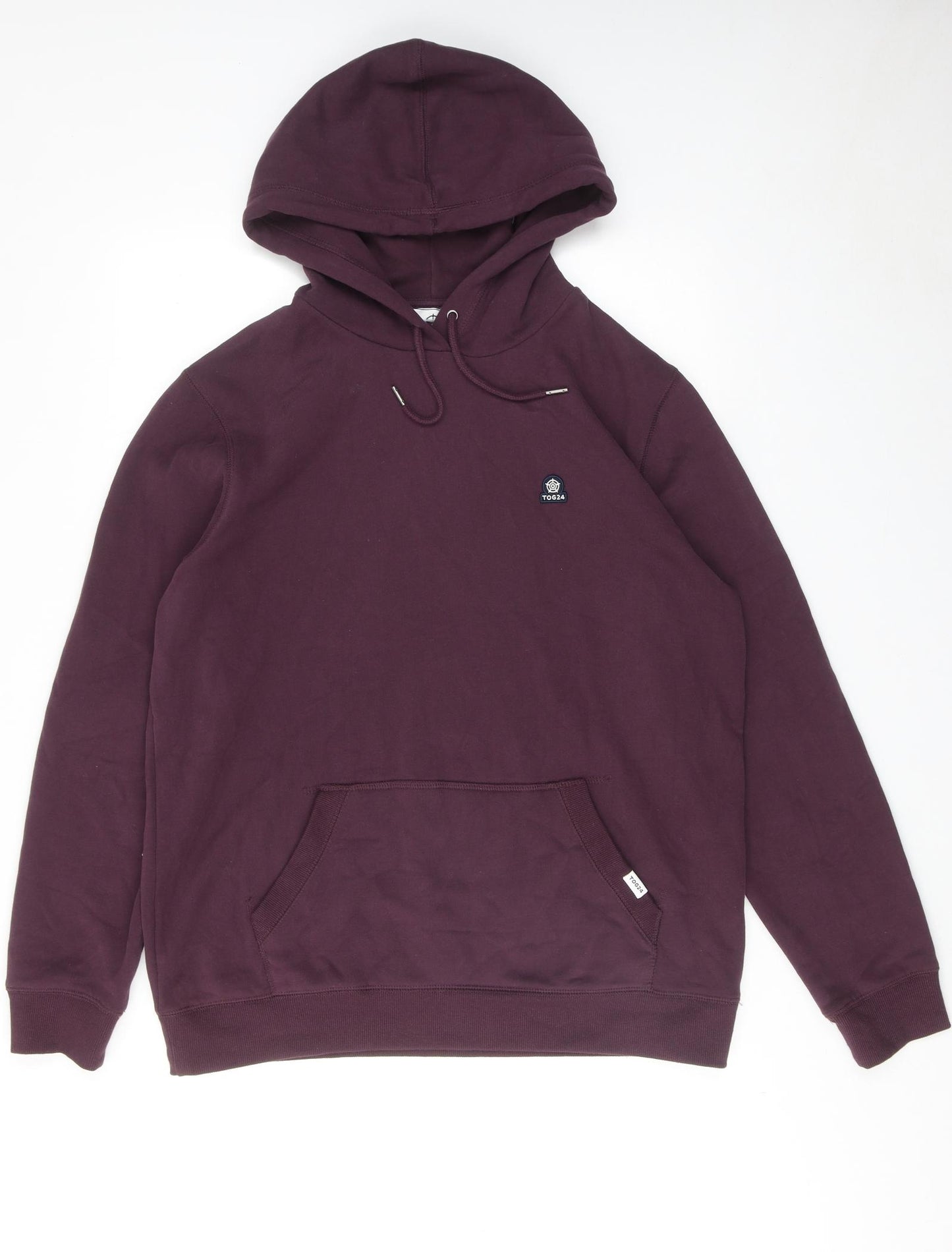 TOG24 Mens Red Cotton Pullover Hoodie Size L