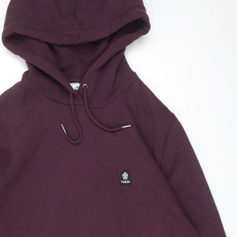 TOG24 Mens Red Cotton Pullover Hoodie Size L