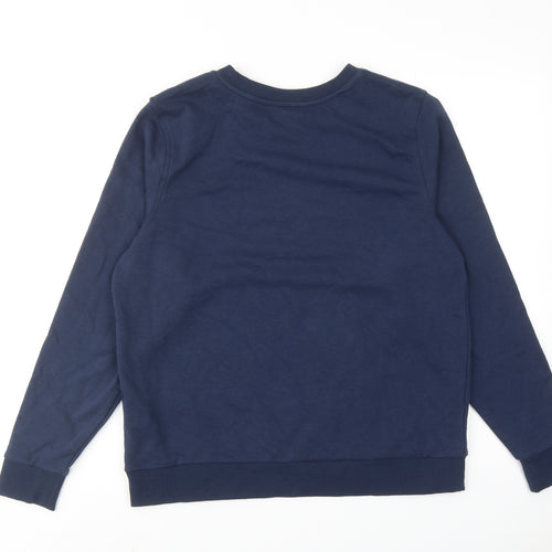 Marks and Spencer Womens Blue Cotton Pullover Sweatshirt Size 14 Pullover